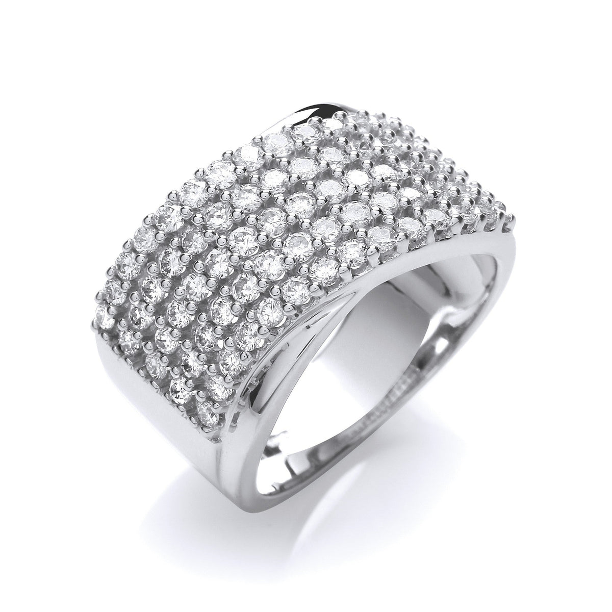 Luxury 18ct white gold diamond half eternity ring