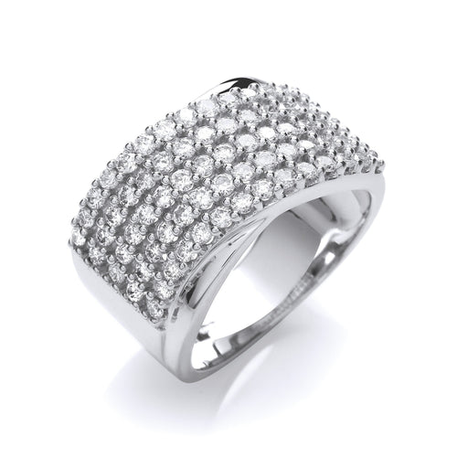 Luxury 18ct white gold diamond half eternity ring