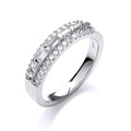 18ct white gold half eternity ring