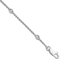 18ct White Gold 0.20ct Diamond by the yard Rubover Bracelet