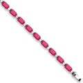 18ct White Gold 0.50ct Diamond & 8.00ct Ruby Bracelet