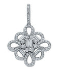 Pendentif en or blanc 18 carats serti d'un diamant de 1,04 carat