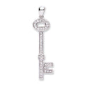 18ct White Gold 0.22ct Diamond Key