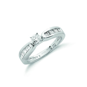 18ct White Gold 0.43ct H-VS Diamond Engagement Ring