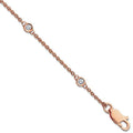 Rubover-Armband aus 18-karätigem Roségold mit 0,20 ct Diamanten (Meterware).