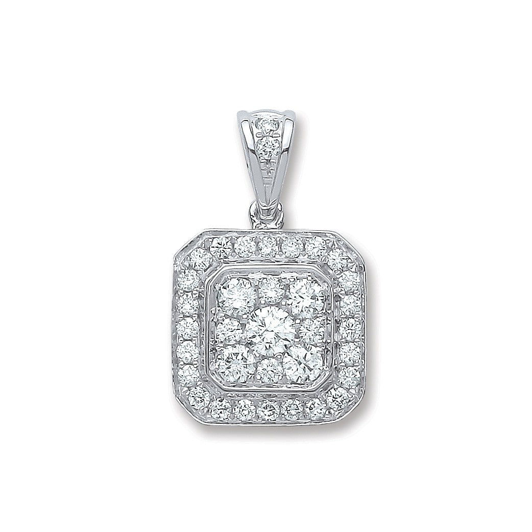 18ct White Gold 0.50ct G/Vs Diamond Pendant
