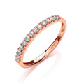 0.20ctw half eternity ring in 18ct rose gold