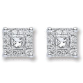 Ohrstecker aus 18-karätigem Weißgold mit 0,25 ct Diamanten