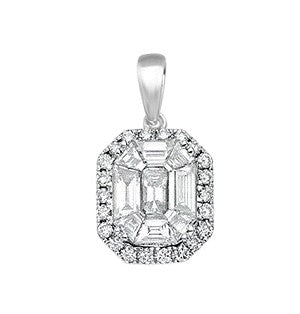 18ct White Gold 1.00ct Diamond Drop Pendant