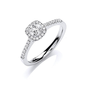18ct White Gold 0.50ctw Certificated Engagement Ring