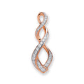 Pendentif en or rose 18 carats serti d'un diamant de 0,35 carat