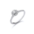 Bague de fiançailles fantaisie en or blanc 18 carats (0,37 carat au total)