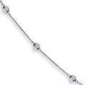 18ct White Gold 1.00ct Diamond by the yard Necklace (18in/45cm)