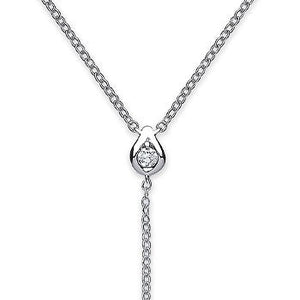 18ct White Gold  Necklace Necklet 0.32ct Diamond