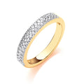  Anello dell'eternità in oro giallo 18 carati con diamanti da 0,35 carati