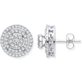 Multi circle diamond stud earrings