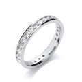 18ct white gold channel set full eternity diamond ring