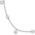 18ct WG 0.33ctw Rub Over Set Diamond Chain