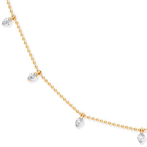 18ct YG 0.50ctw Diamond Raindrop Necklace