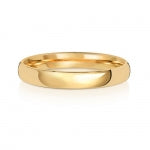 18CT GOLD 3MM SLIGHT COURT MEDIUM WEDDING RING