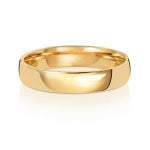 18CT GOLD 4MM SLIGHT COURT LIGHT WEDDING RING