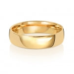 18CT GOLD 5MM SLIGHT COURT LIGHT WEDDING RING