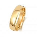 18CT GOLD 5MM SLIGHT COURT MEDIUM WEDDING RING