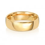 18CT GOLD 6MM SLIGHT COURT LIGHT WEDDING RING