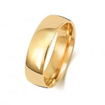 18CT GOLD 6MM SLIGHT COURT MEDIUM WEDDING RING