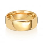 18CT GOLD 7MM SLIGHT COURT MEDIUM WEDDING RING
