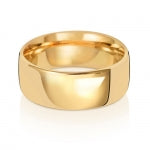 18CT GOLD 8MM SLIGHT COURT MEDIUM WEDDING RING