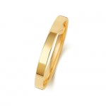 18CT GOLD 2MM FLAT COURT LIGHT WEDDING RING