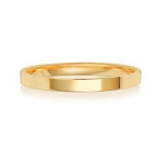 18CT GOLD 2MM FLAT COURT MEDIUM WEDDING RING