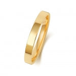 18CT GOLD 2.5MM FLAT COURT MEDIUM WEDDING RING