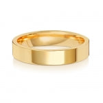 18CT GOLD 4MM FLAT COURT MEDIUM WEDDING RING