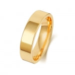 18CT GOLD 5MM FLAT COURT MEDIUM WEDDING RING