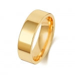 18CT GOLD 6MM FLAT COURT MEDIUM WEDDING RING