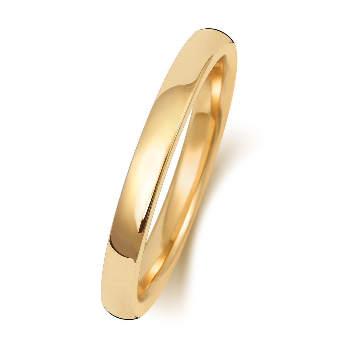 18CT GOLD 2MM SOFT COURT HEAVY WEDDING RING