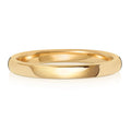 Bague de mariage moyenne en or 18 carats, 2 mm, style court souple