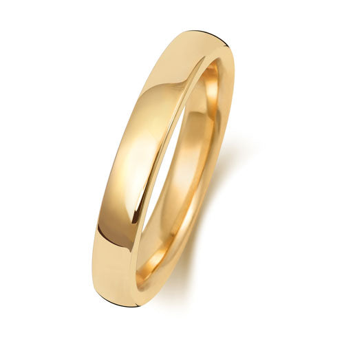 18CT GOLD 3MM SOFT COURT MEDIUM WEDDING RING
