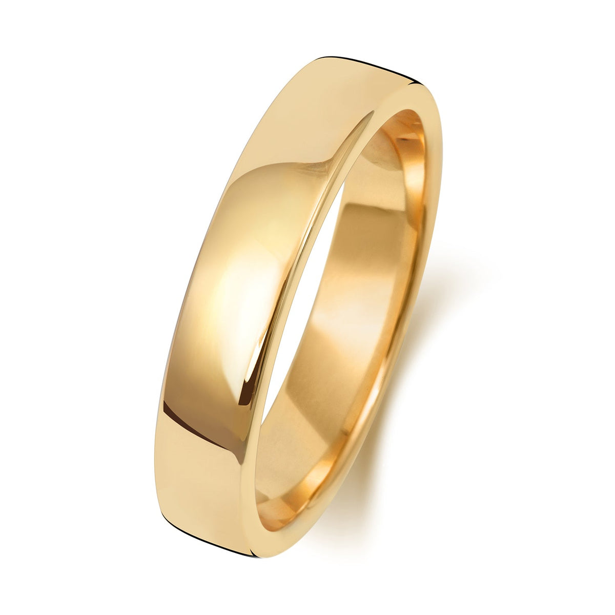 18CT GOLD 4MM SOFT COURT LIGHT WEDDING RING