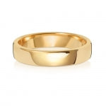 18CT GOLD 4MM SOFT COURT LIGHT WEDDING RING