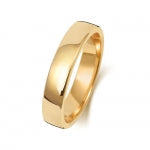 18CT GOLD 4MM SOFT COURT LIGHT WEDDING RING