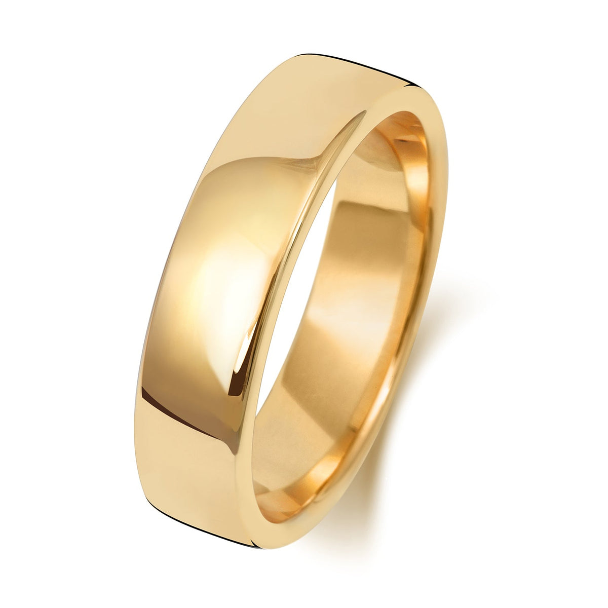 18 Karat Gold 5 mm Soft Court Mittlerer Ehering