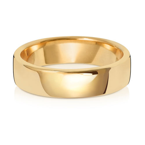 18 Karat Gold 5 mm Soft Court Mittlerer Ehering