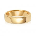 18 Karat Gold 5 mm Soft Court Mittlerer Ehering