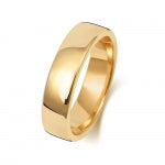 18 Karat Gold 5 mm Soft Court Mittlerer Ehering