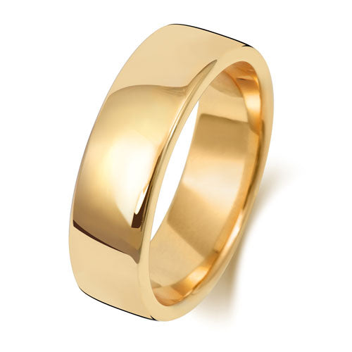 18 Karat Gold 6 mm Soft Court Medium Ehering