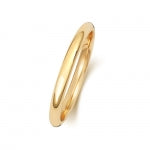 18 Karat Gold, 2 mm, traditioneller Court-Ring, mittlere Größe