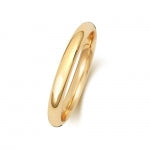 18 Karat Gold, 2,5 mm, traditioneller Court-Ring, mittlere Größe